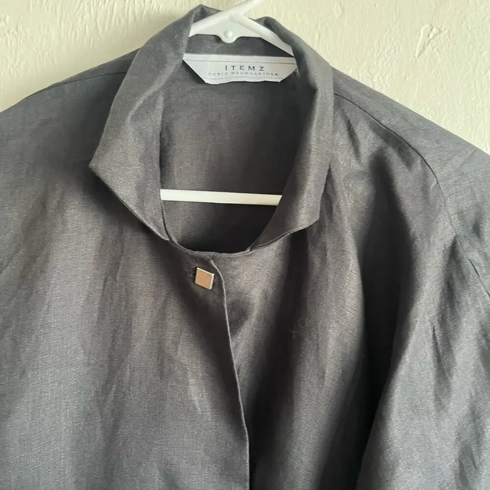 Itemz Linen jacket. One size fits most. New with tags - Picture 2 of 7